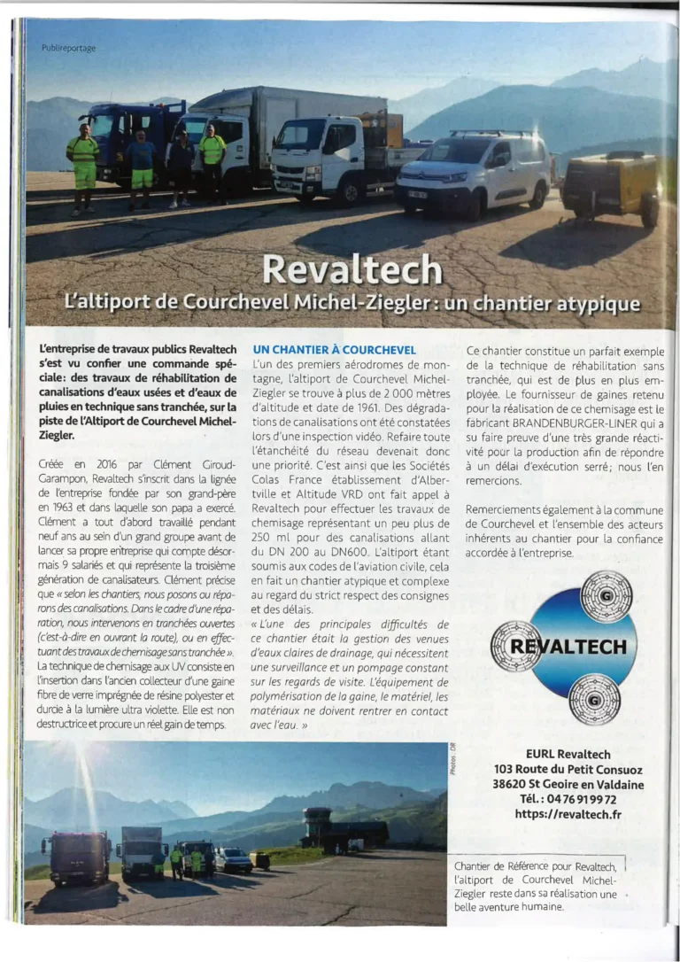 Revaltech réhabilite altiport de Courchevel Michel-Ziegler